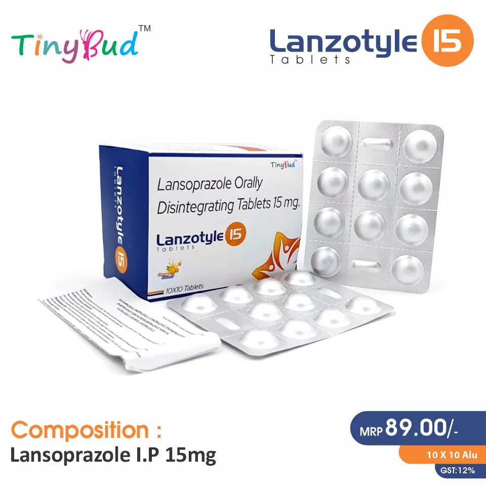 Lansoprazole 15mg at the best price in PCD Pharma Franchise for Acid Reflux and Stomach Ulcer Treatment.